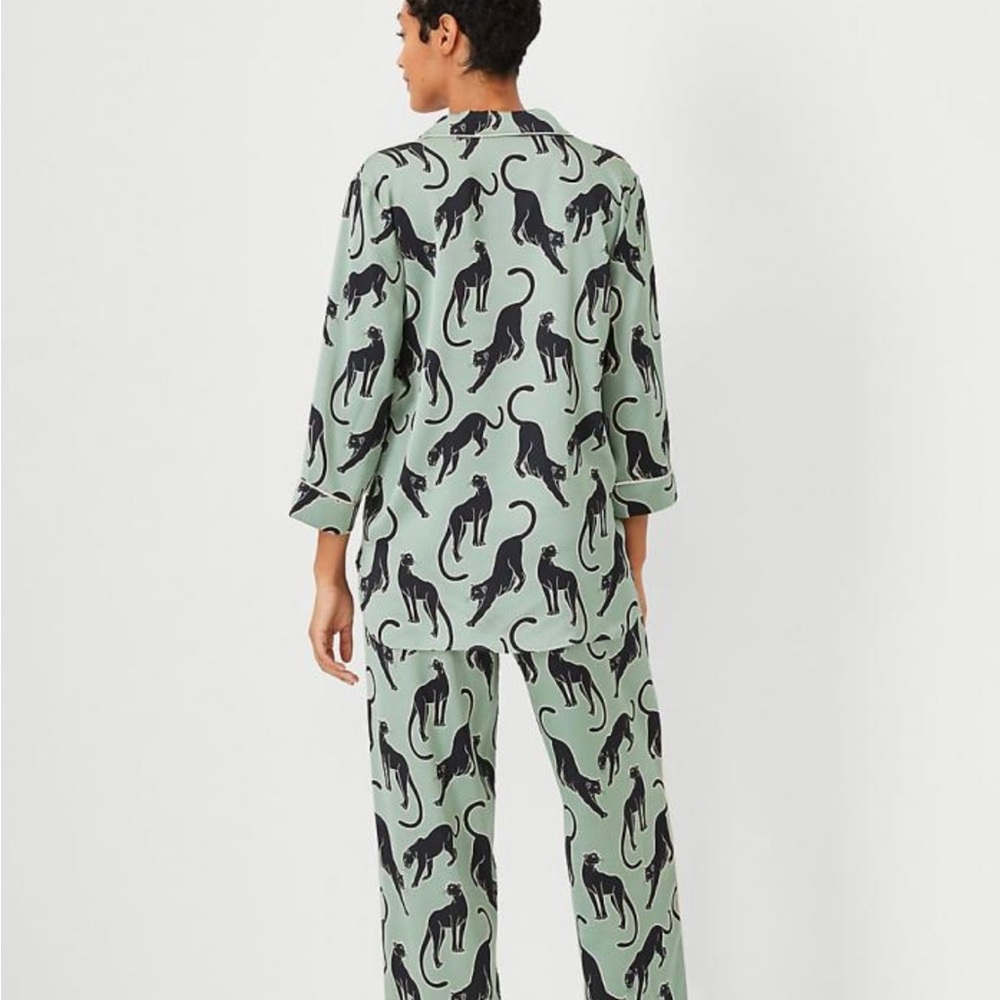 Ann Taylor satin cat pajamas set;